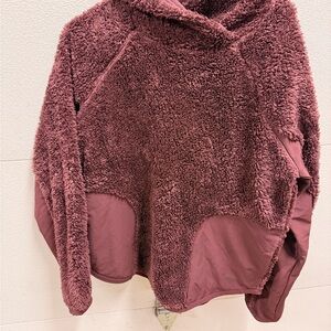 Nike Women's Plush Sherpa Hoodie in Mauve